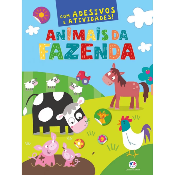 Livro Adesivos Animais da fazenda