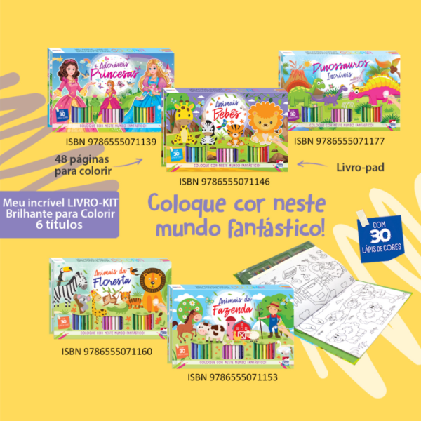 Meu Incrível LIVRO-KIT Brilhante para Colorir: Animais Bebês - Image 7