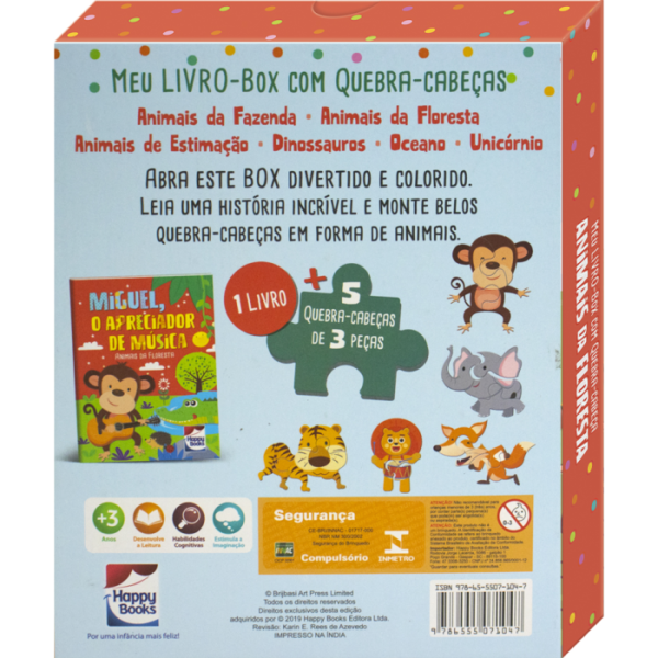 Meu LIVRO-Box com Quebra-cabeça: Animais da Floresta - Image 2