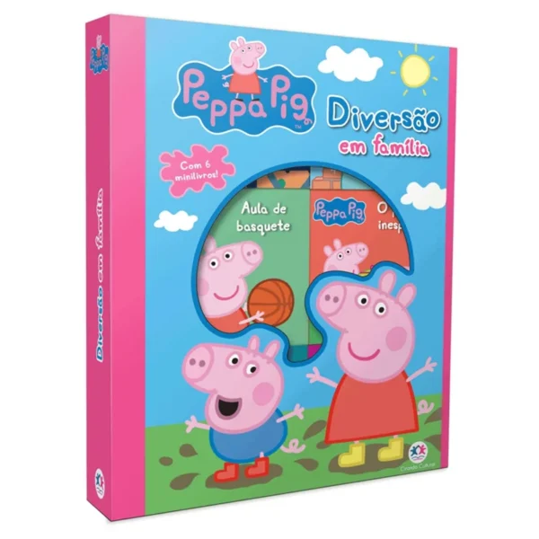 Box de Mini Livros – Peppa Pig Diversão em Família com 6 und.