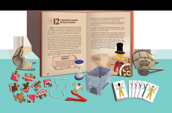 A volta ao mundo em 80 dias - Livro interativo com 7 desafios contra o tempo para você superar! - Image 3