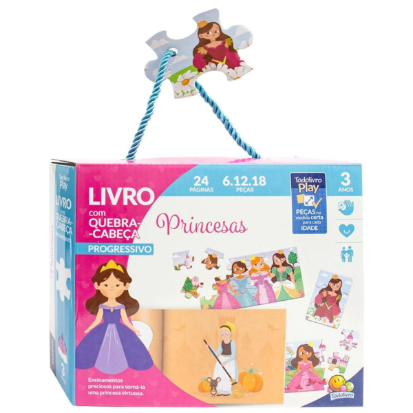 Todolivro Play Quebra-cabeça progressivo 3anos - Princesas